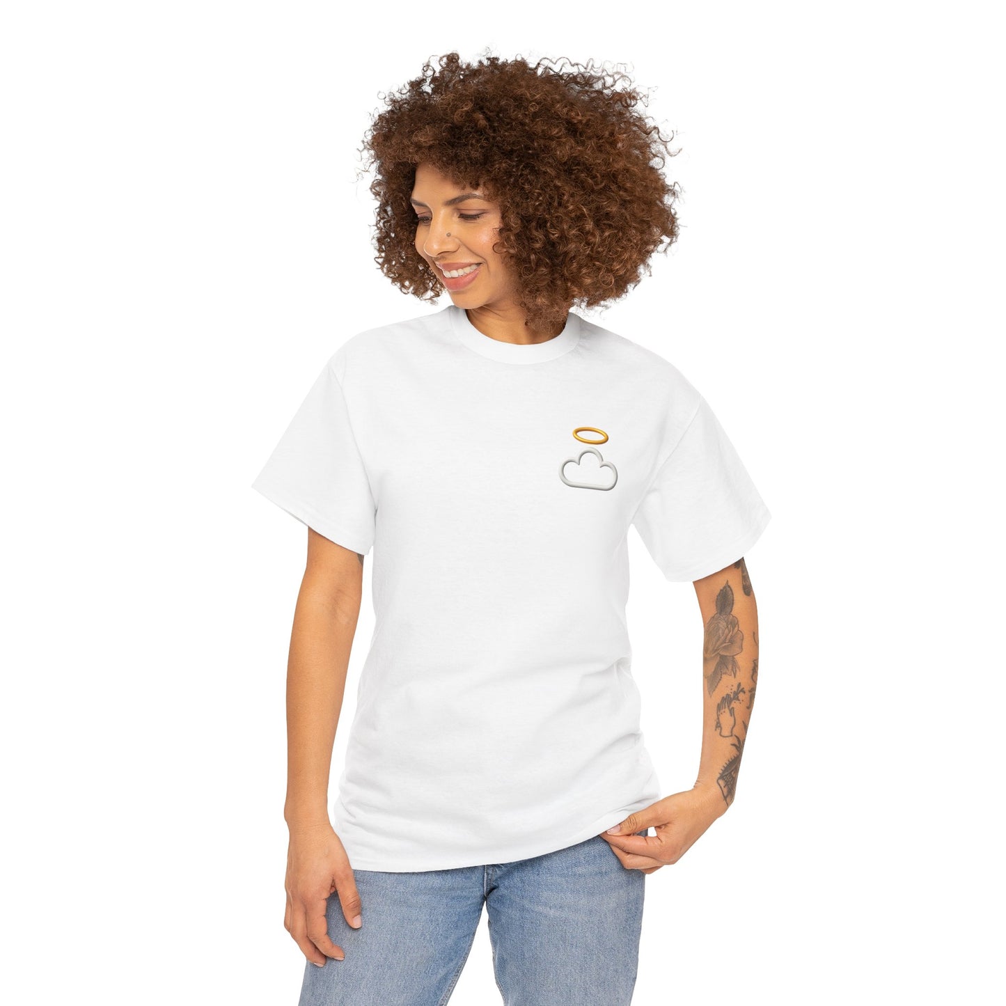 Heavenly Cloud Tee, Unisex Cotton Shirt, Casual Graphic Tee, Spiritual Wear, Gift for Dreamers, Streetwear Essentials