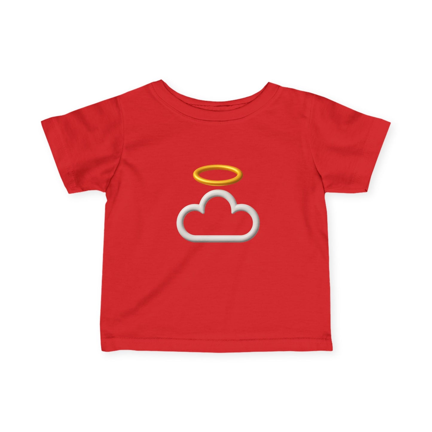 Heavenly Infant Tee | Cute Baby Shirt, Cloud and Halo Design, Newborn Gift, Christening Outfit, Toddler Apparel
