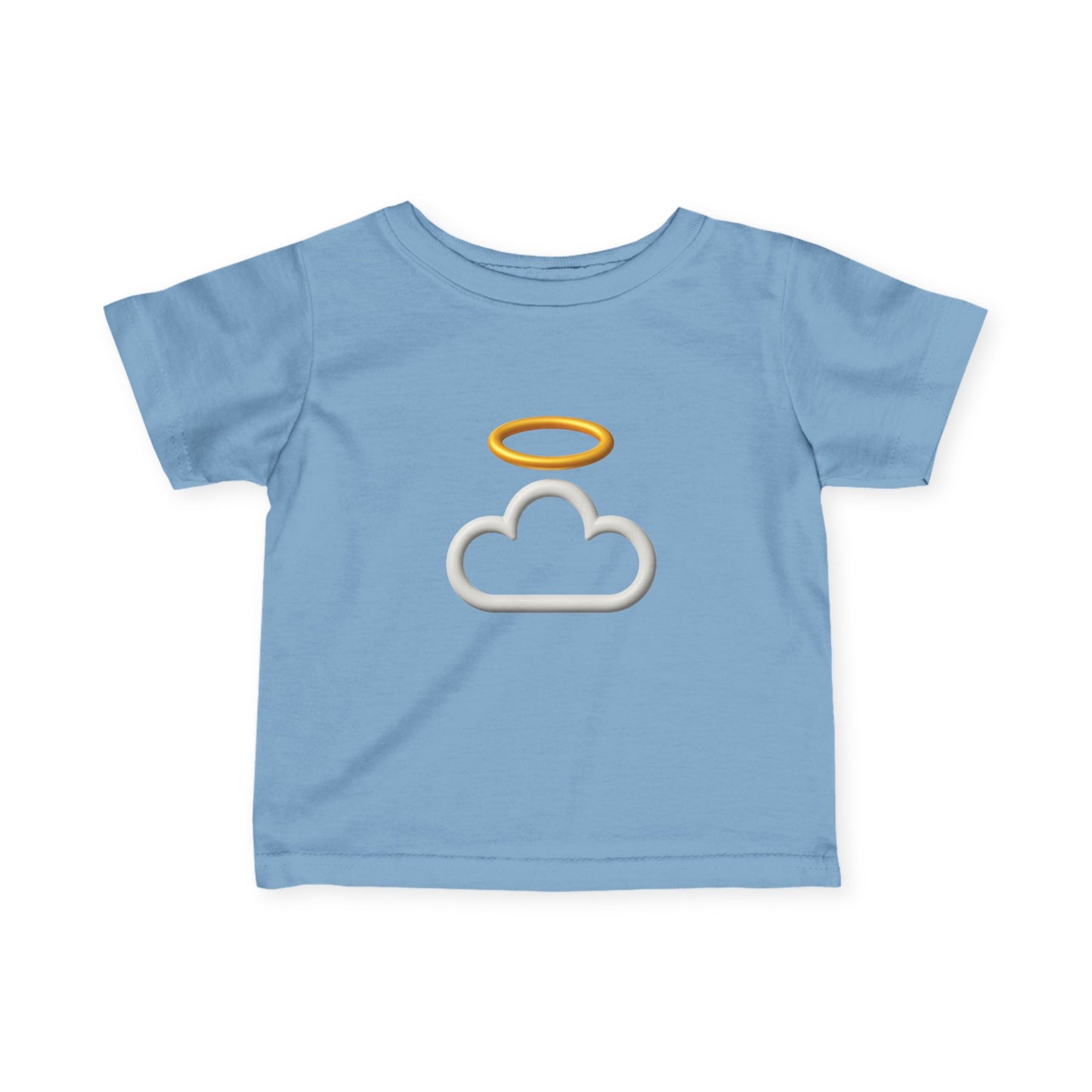 Heavenly Infant Tee | Cute Baby Shirt, Cloud and Halo Design, Newborn Gift, Christening Outfit, Toddler Apparel