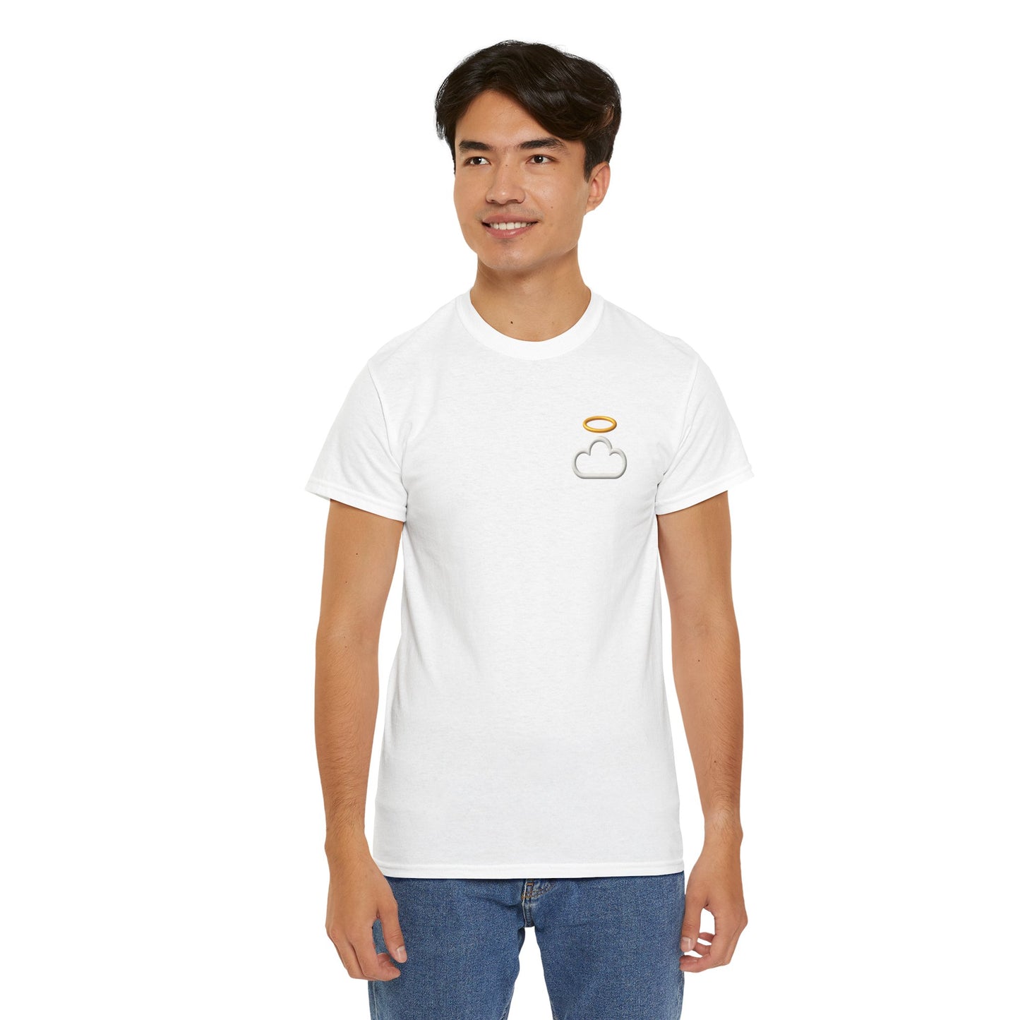 Heavenly Cloud Tee, Unisex Cotton Shirt, Casual Graphic Tee, Spiritual Wear, Gift for Dreamers, Streetwear Essentials