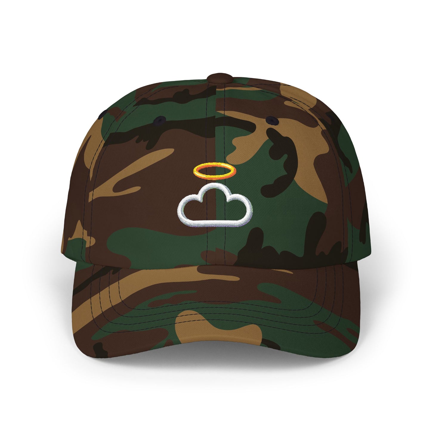 Heavenly Cloud Dad Cap with Cloud and Halo, Casual Hat for Dads, Perfect Gift for Father's Day, Summer Accessory, Stylish Outdoor Cap