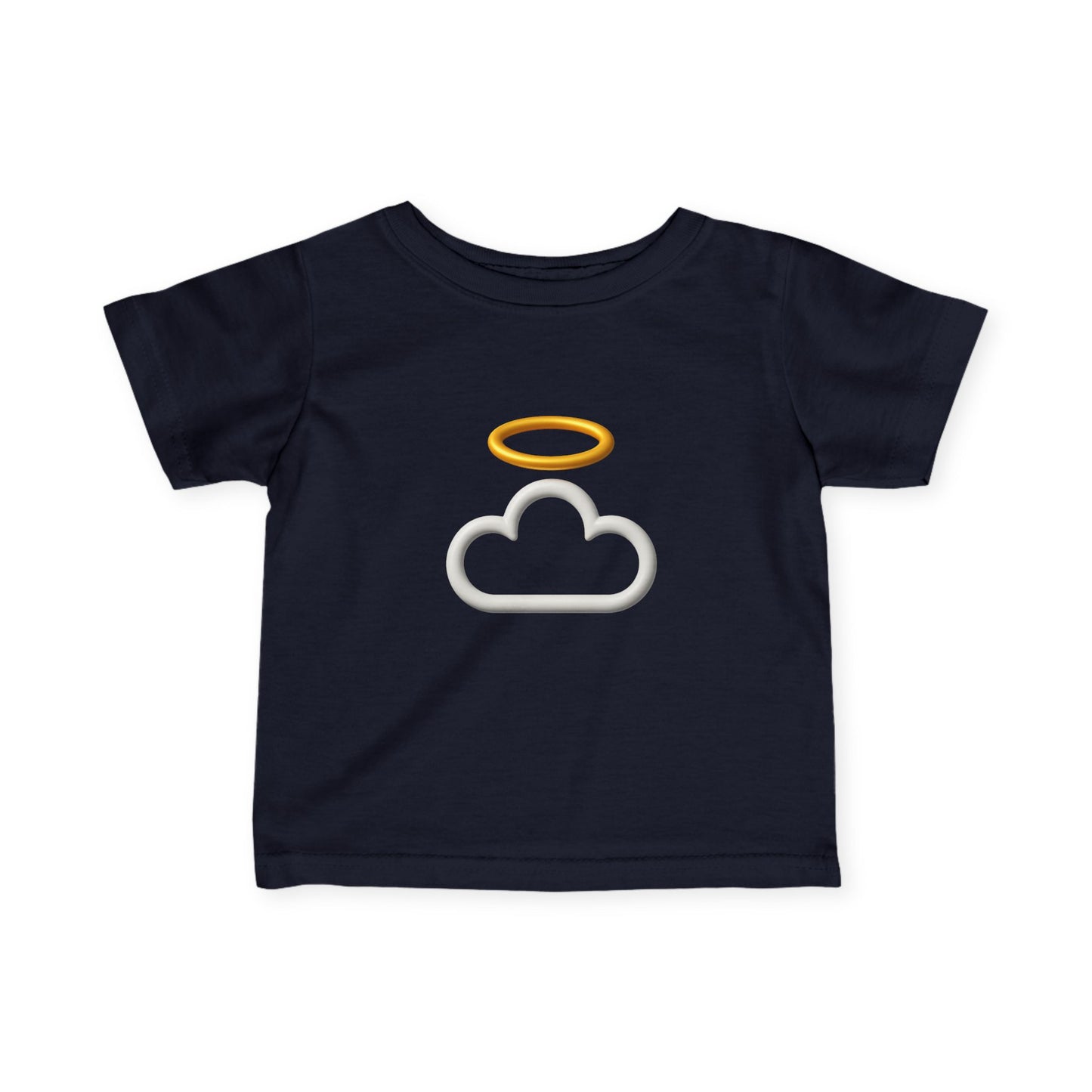 Heavenly Infant Tee | Cute Baby Shirt, Cloud and Halo Design, Newborn Gift, Christening Outfit, Toddler Apparel