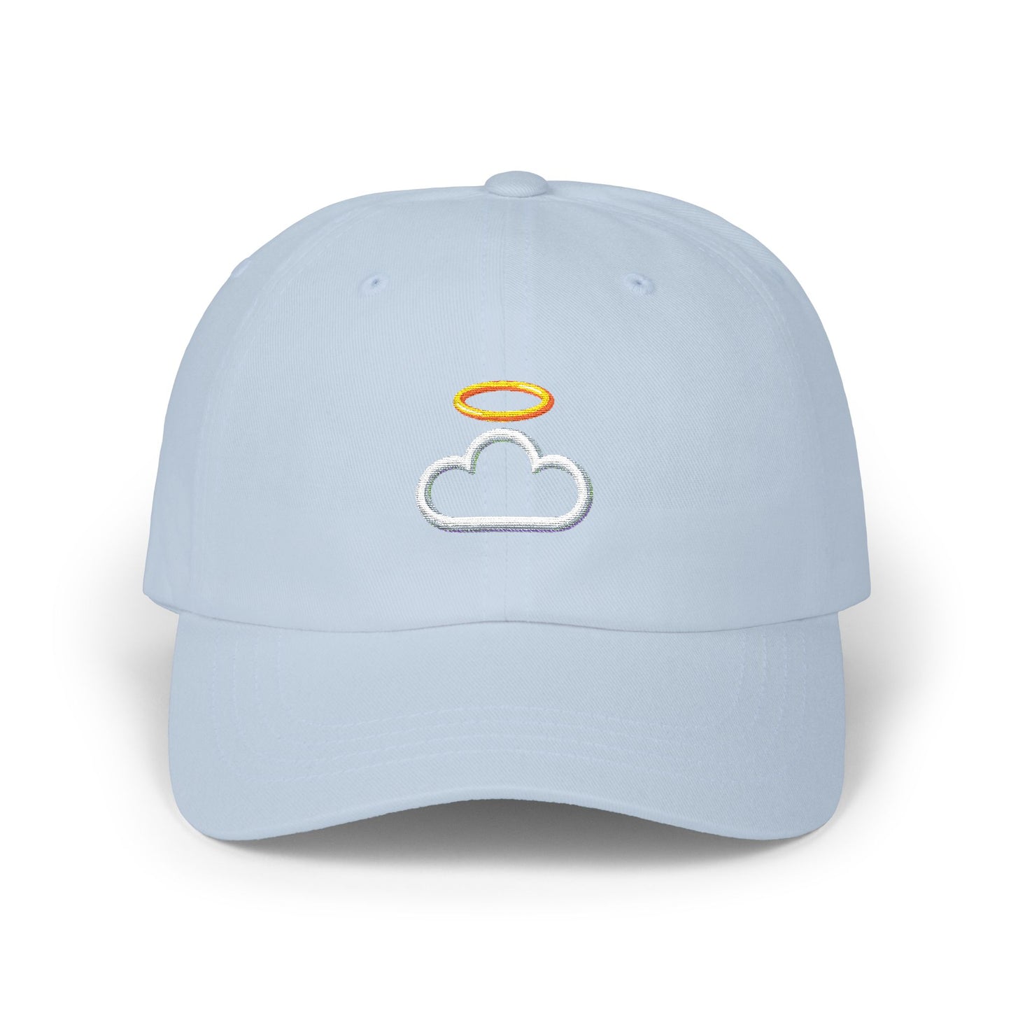 Heavenly Cloud Dad Cap with Cloud and Halo, Casual Hat for Dads, Perfect Gift for Father's Day, Summer Accessory, Stylish Outdoor Cap