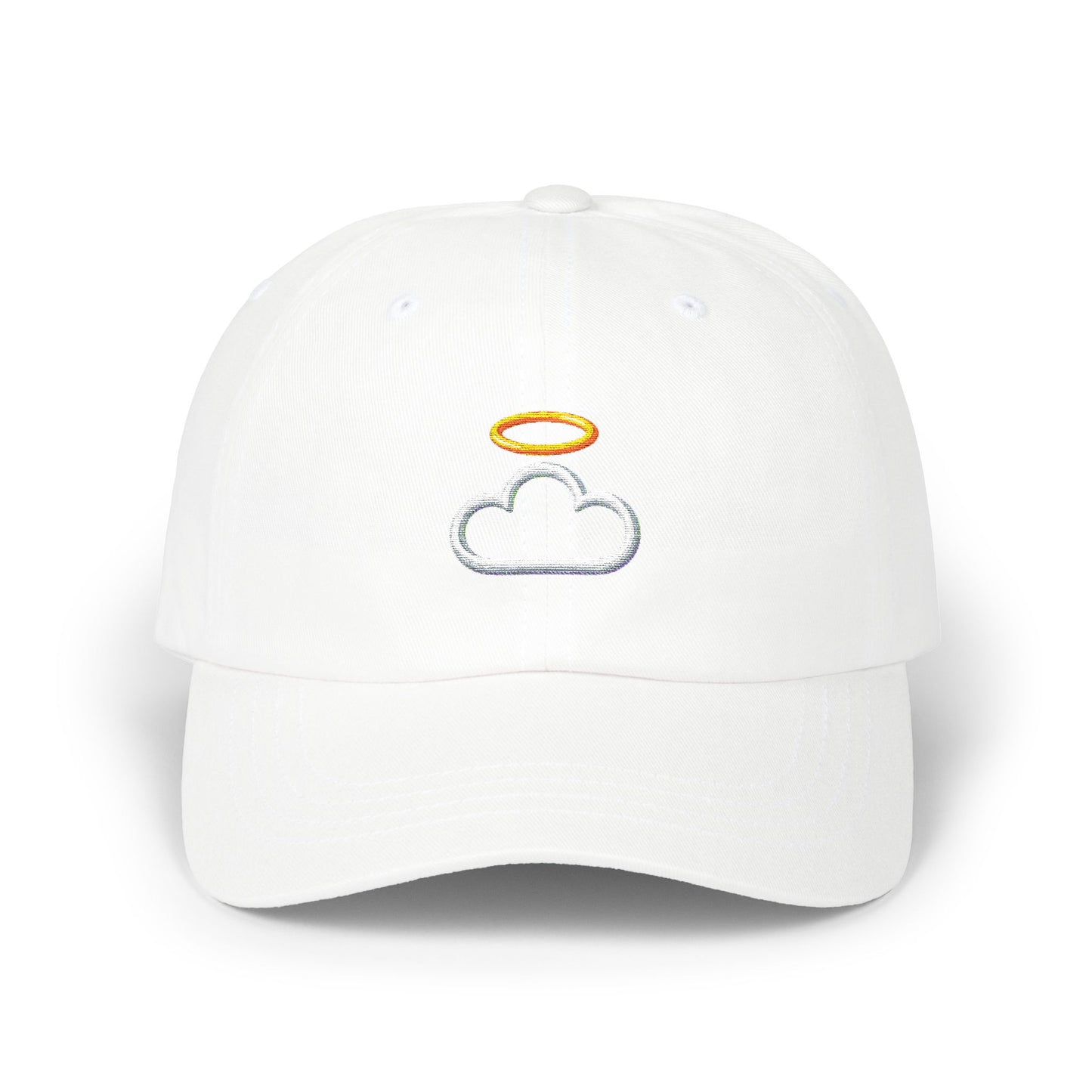 Heavenly Cloud Dad Cap with Cloud and Halo, Casual Hat for Dads, Perfect Gift for Father's Day, Summer Accessory, Stylish Outdoor Cap
