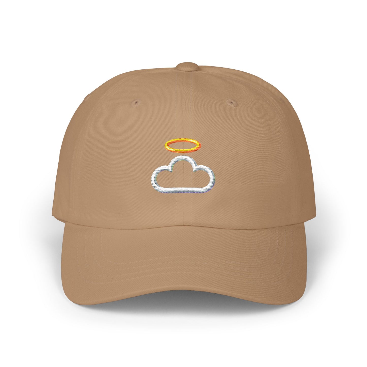 Heavenly Cloud Dad Cap with Cloud and Halo, Casual Hat for Dads, Perfect Gift for Father's Day, Summer Accessory, Stylish Outdoor Cap