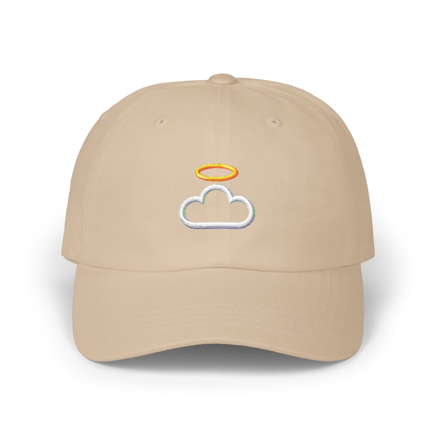 Heavenly Cloud Dad Cap with Cloud and Halo, Casual Hat for Dads, Perfect Gift for Father's Day, Summer Accessory, Stylish Outdoor Cap