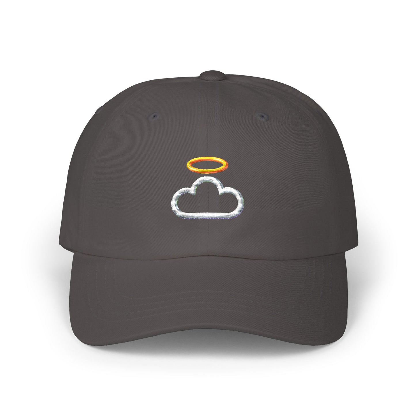 Heavenly Cloud Dad Cap with Cloud and Halo, Casual Hat for Dads, Perfect Gift for Father's Day, Summer Accessory, Stylish Outdoor Cap