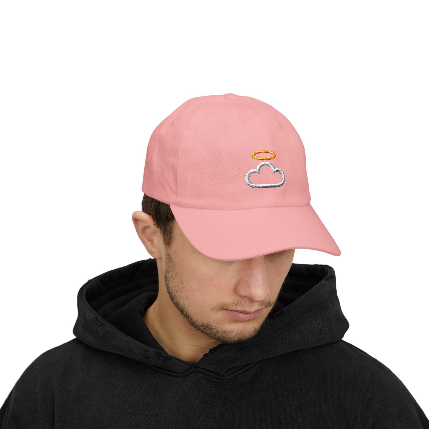 Heavenly Cloud Dad Cap with Cloud and Halo, Casual Hat for Dads, Perfect Gift for Father's Day, Summer Accessory, Stylish Outdoor Cap
