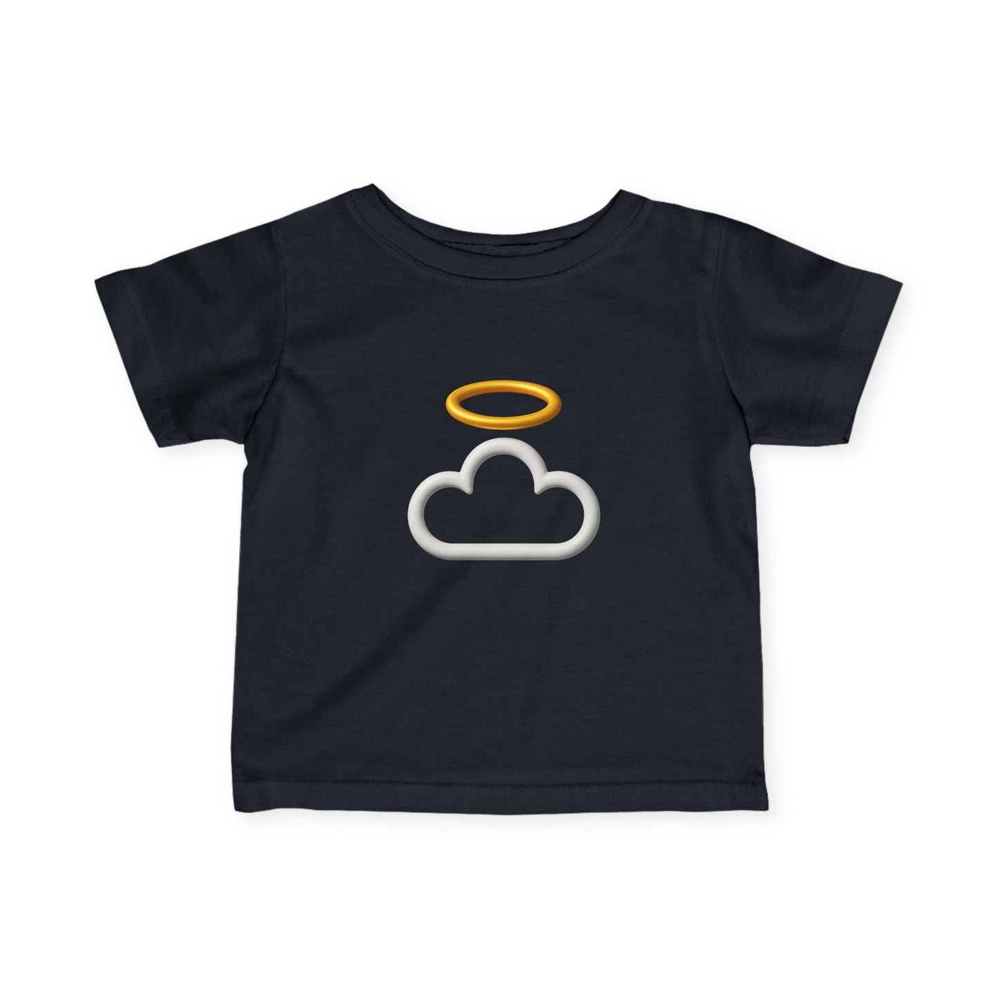 Heavenly Infant Tee | Cute Baby Shirt, Cloud and Halo Design, Newborn Gift, Christening Outfit, Toddler Apparel