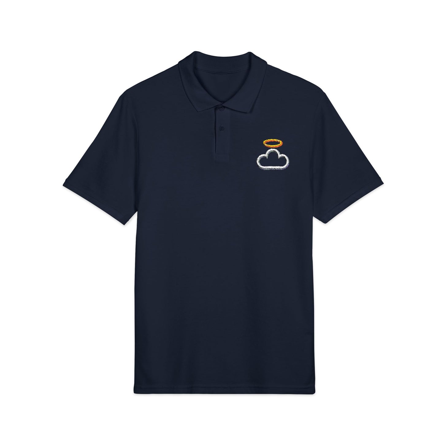 Heavenly Embroidered Unisex Polo Shirt, Casual Wear, Gift for Him/Her, Summer Outing, Branded Shirt, Weekend Style