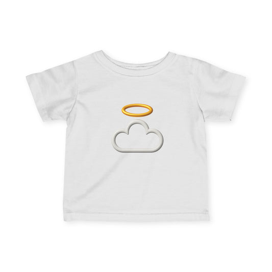 Heavenly Infant Tee | Cute Baby Shirt, Cloud and Halo Design, Newborn Gift, Christening Outfit, Toddler Apparel