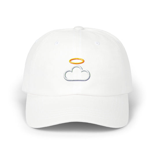 Heavenly Cloud Dad Cap with Cloud and Halo, Casual Hat for Dads, Perfect Gift for Father's Day, Summer Accessory, Stylish Outdoor Cap